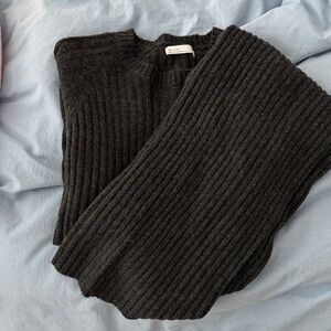 OAK + FORT Dark Gray Ribbed Sweater + ribbed trousers SET